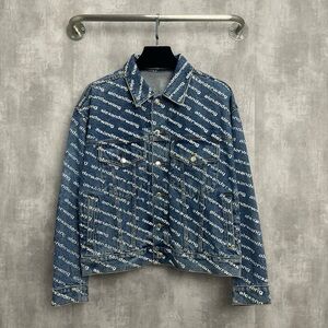 Authentic Alexander Wang Logo Print Denim Jacket